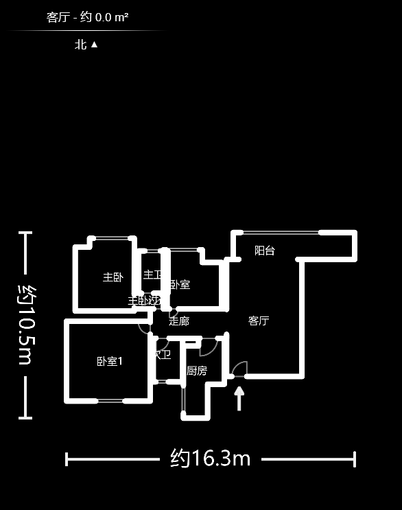 湘域中央  3室2厅2卫   198.00万户型图