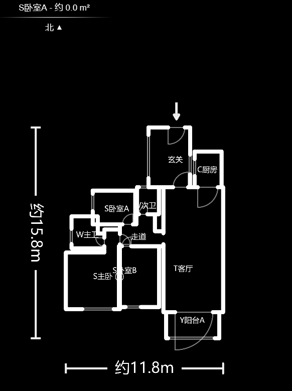 工贸大厦  3室2厅2卫    140.96万户型图