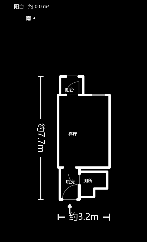 蓝光雍锦阁  1室1厅1卫    41.8万户型图