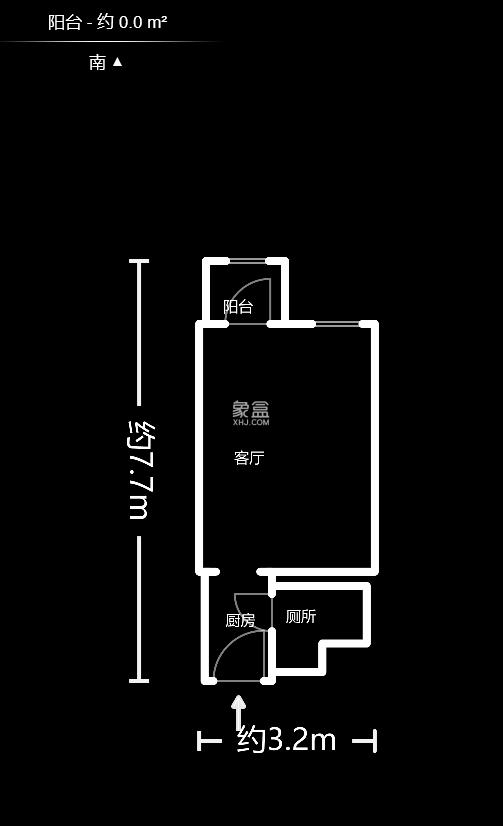 蓝光雍锦阁  1室1厅1卫   41.80万户型图