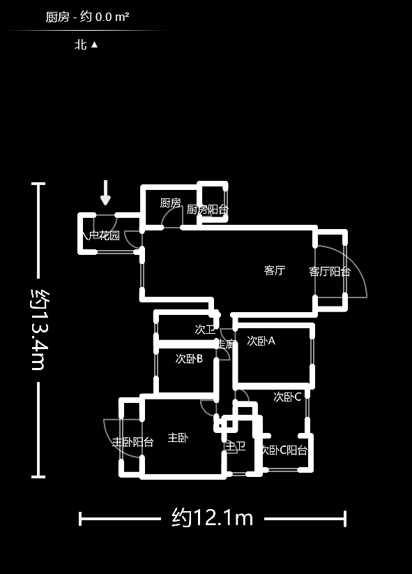 中建芙蓉嘉苑  4室2厅1卫   131.00万户型图