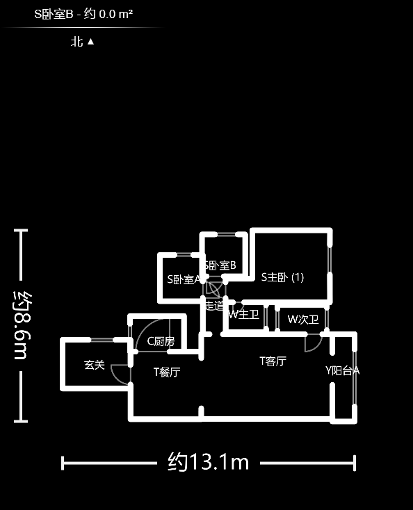 华悦城  3室2厅1卫    112.0万户型图