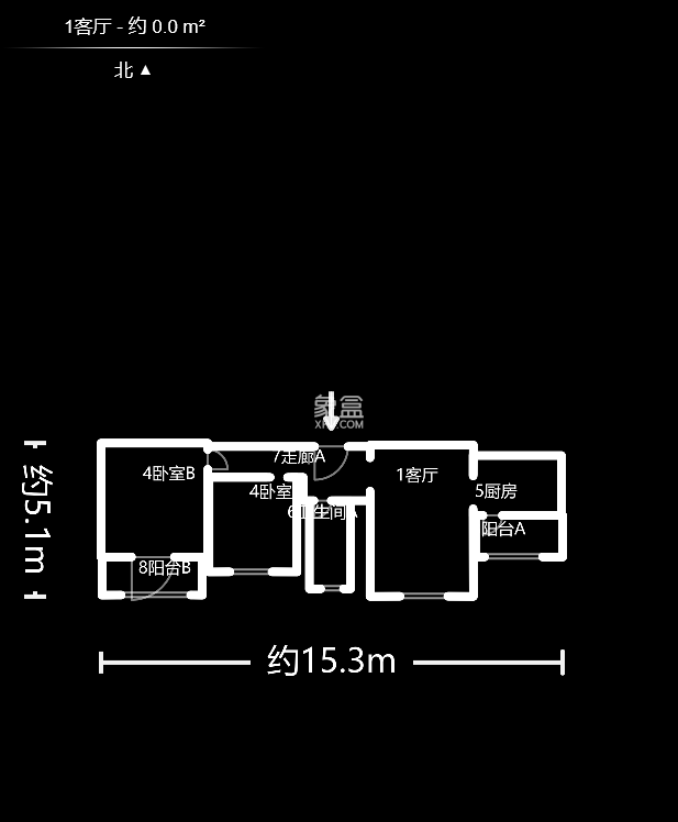 四方水岸(世方水岸)  2室2厅1卫    89.99万户型图