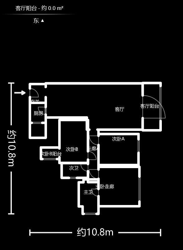 金房奥斯卡  3室2厅2卫   98.00万户型图