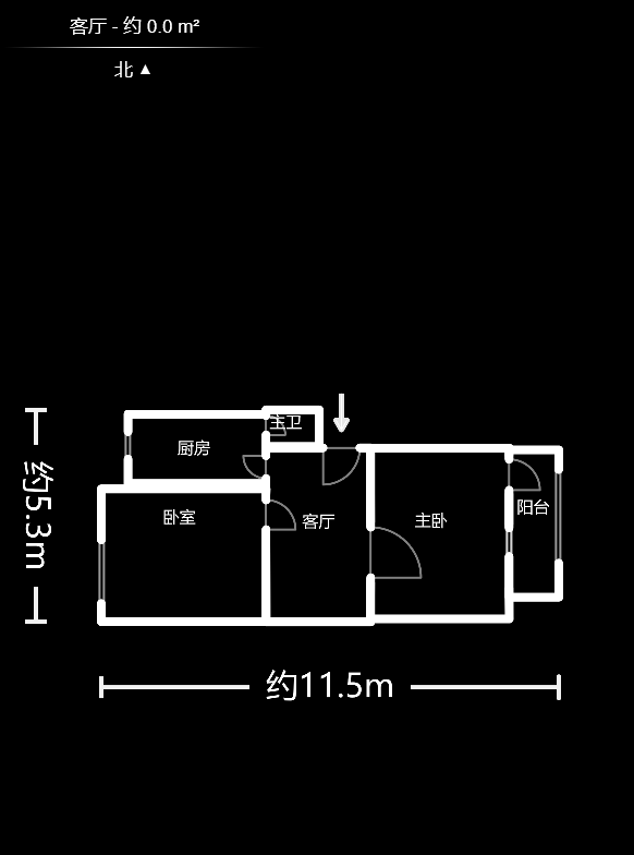 明城国际 1室1厅1卫 56.0万 明城国际 1室1厅1卫 56.0万户型图