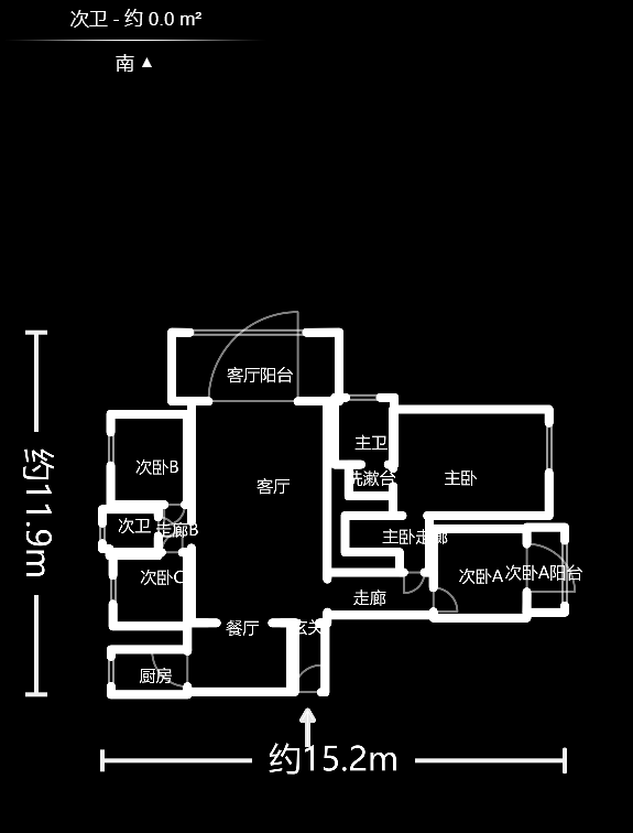 怡和山庄  5室2厅2卫   173.80万户型图