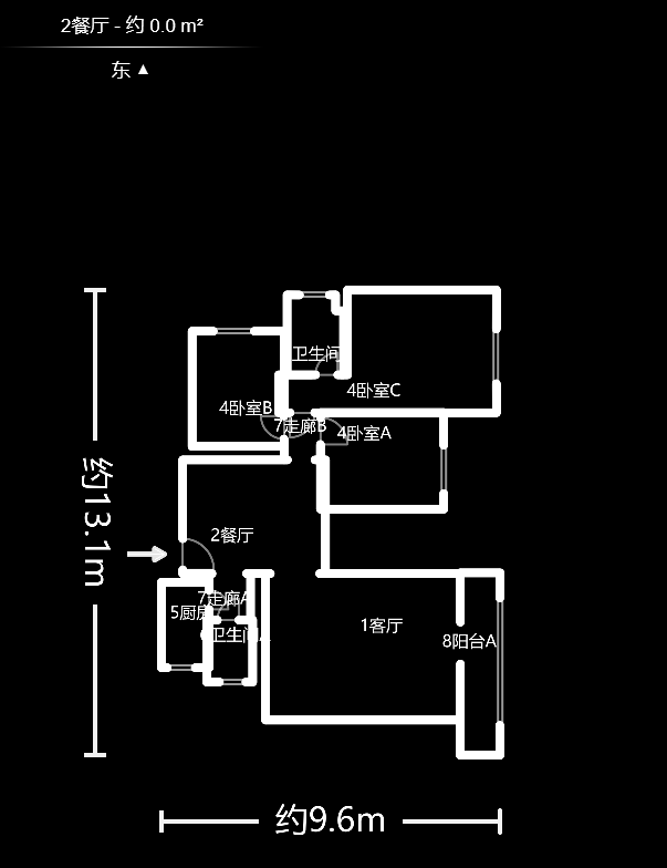 金色比华利  3室2厅2卫    83.0万户型图