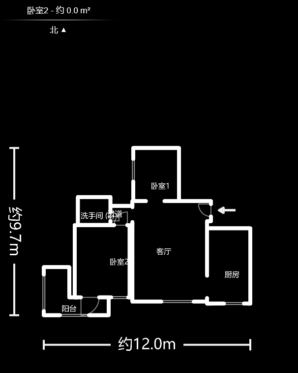 活力康城  2室2厅1卫    86.0万户型图