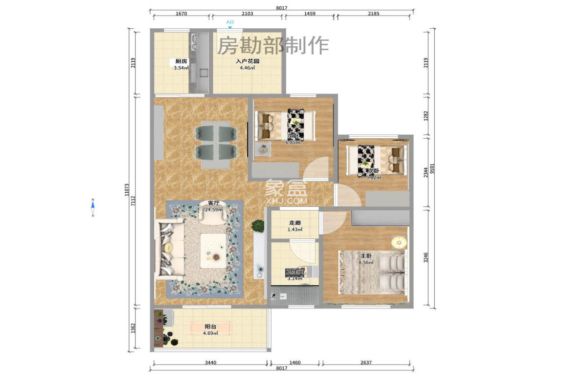 中南红领邦(红星嘉和苑)  3室1厅1卫    2000.0元/月 中南红领邦(红星嘉和苑)  3室1厅1卫    2000.0元/月户型图