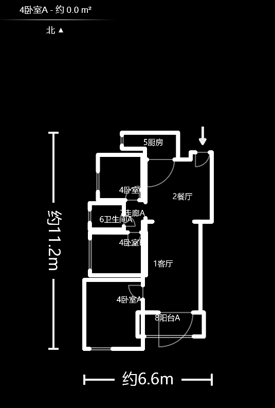 旺德府恺悦国际 3室1厅2卫 75.0万 旺德府恺悦国际 3室1厅2卫 75.0万户型图