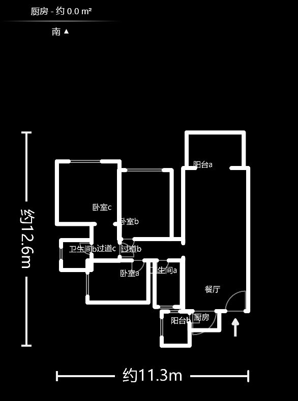 七里香榭  3室2厅1卫   85.00万户型图