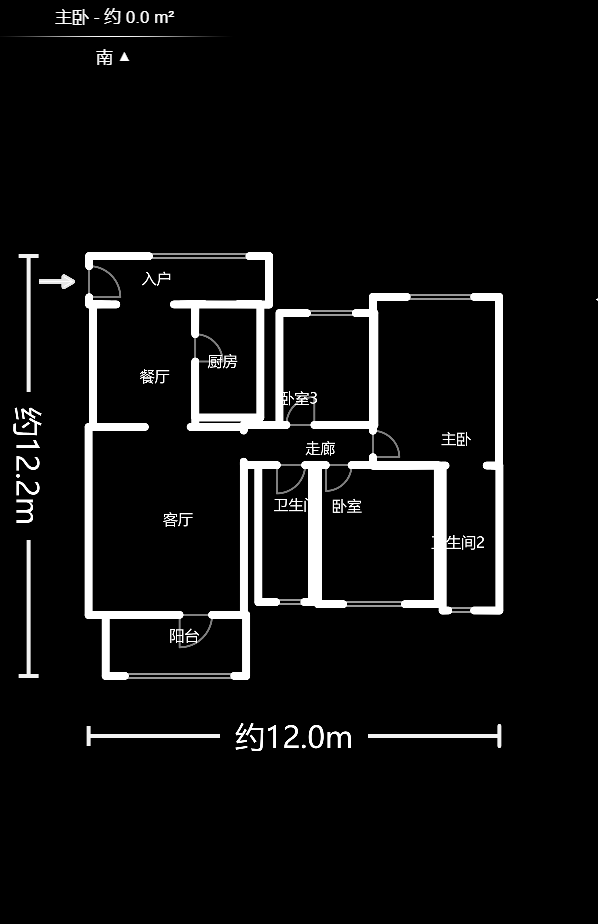 明天一城  3室2厅1卫    86.0万户型图