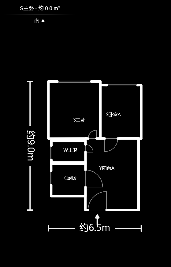 海拔東方  2室1廳1衛(wèi)    62.0萬戶型圖