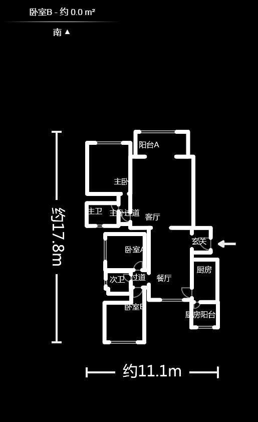 高鑫麓城  3室2厅1卫    166.0万户型图