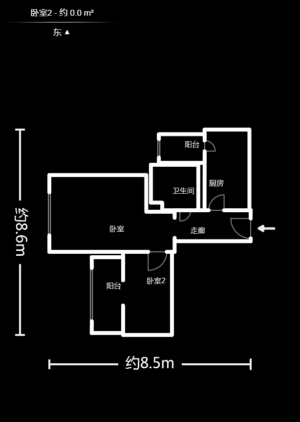 深業(yè)睿城  2室1廳1衛(wèi)    38.8萬戶型圖