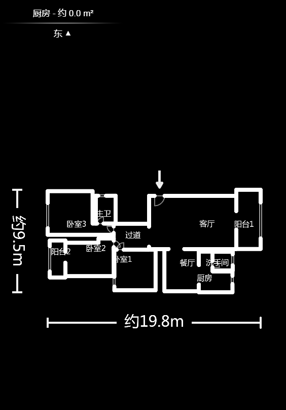 三重星都心  3室2厅2卫   225.00万户型图