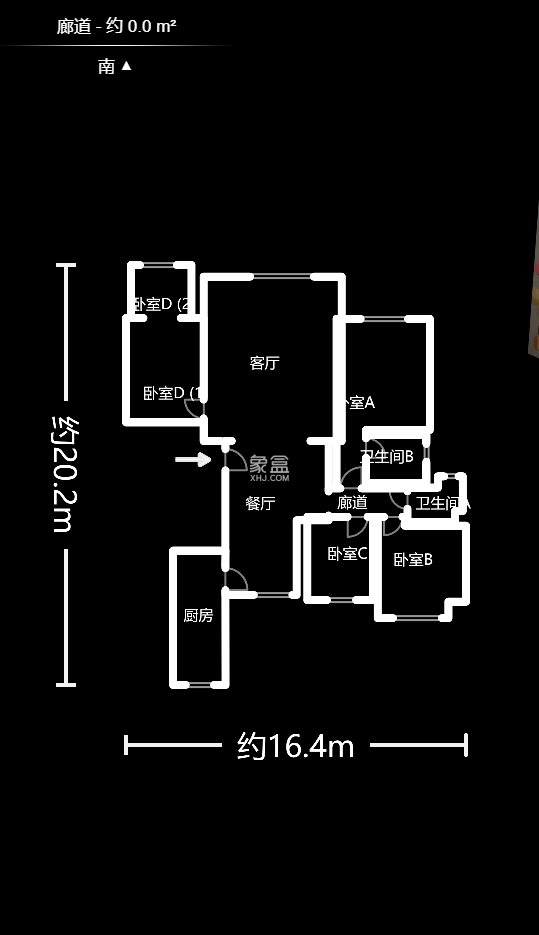 湘江锦绣  4室2厅1卫   215.00万户型图