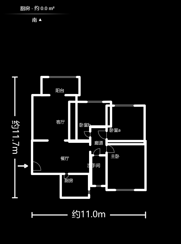 麓谷锦和园 3室2厅1卫 92.0万 麓谷锦和园 3室2厅1卫 92.0万户型图