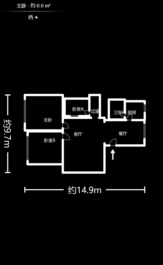 汽车西站商贸城（河西望城坡）  3室2厅2卫   68.00万户型图