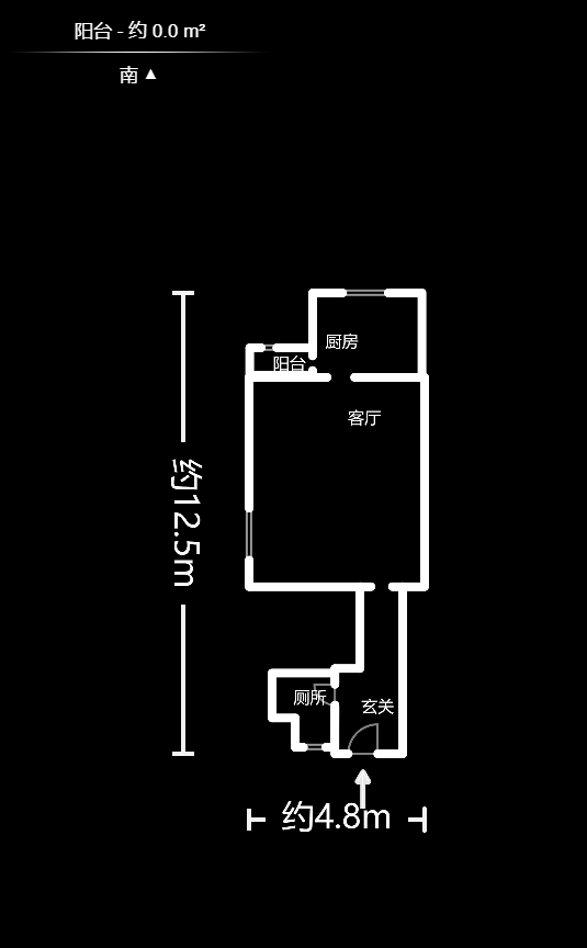 观湖公寓  1室1厅1卫   51.00万户型图