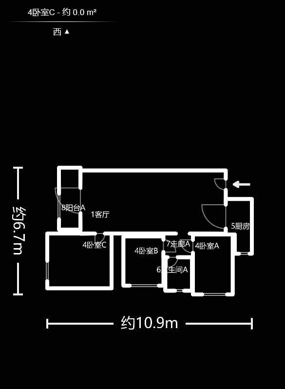 旺德府恺悦国际  3室2厅1卫   69.00万户型图
