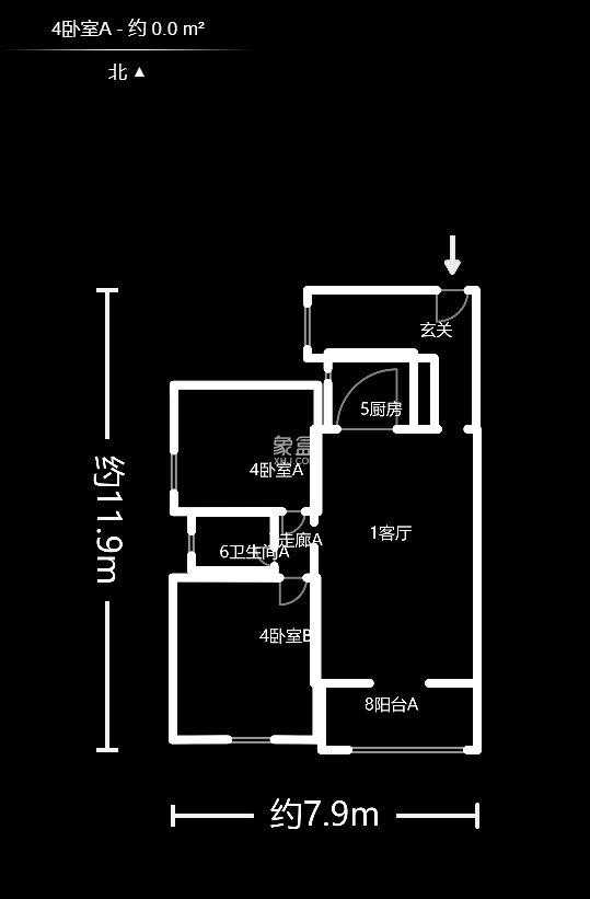 申湘宽境 2室2厅 1800.00元户型图