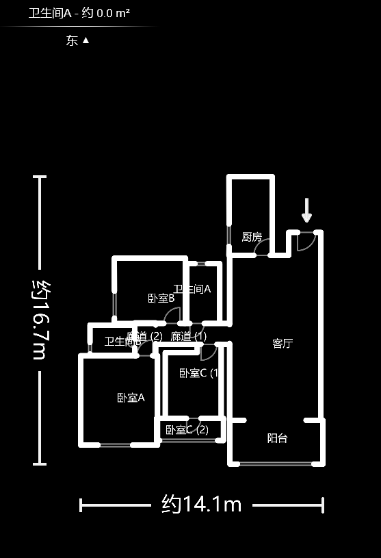 華韻城市風(fēng)情  3室2廳2衛(wèi)    175.0萬戶型圖