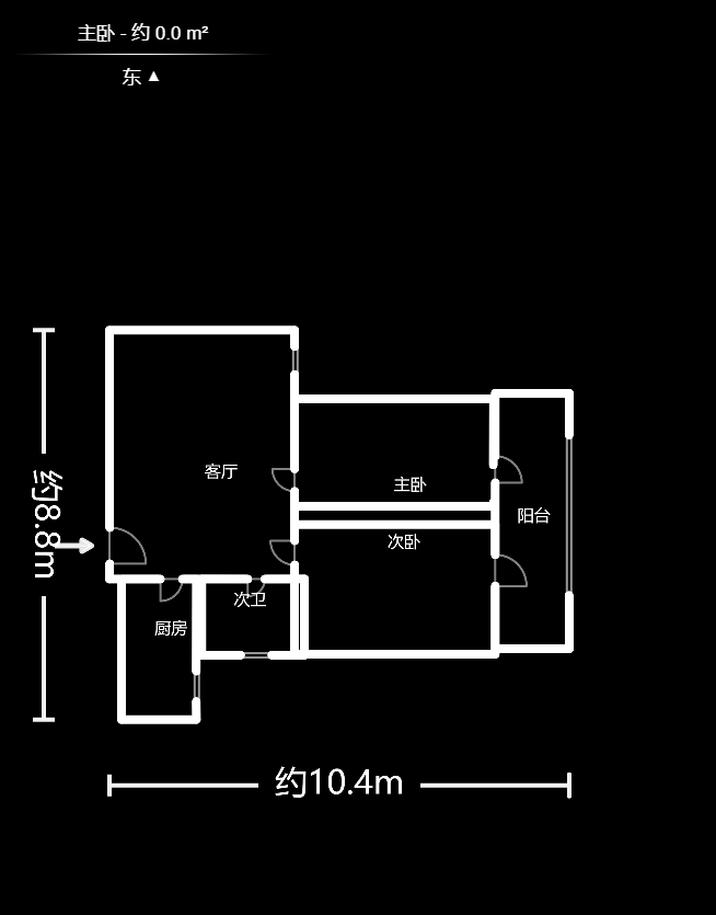 新诚小区  2室2厅2卫   45.00万户型图