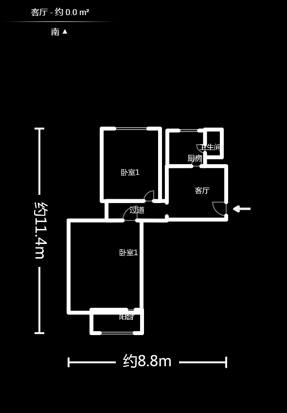 建湘新村  2室1厅1卫   43.00万户型图