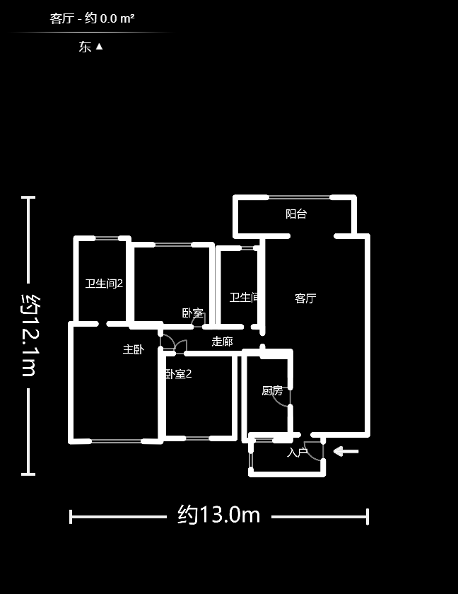 未来蜂巢  3室2厅2卫   72.80万户型图