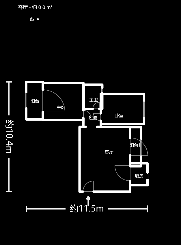 复地崑玉国际一期  2室2厅1卫    188.0万户型图