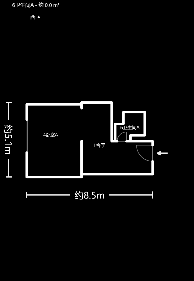 通华天都  1室1厅1卫   40.00万户型图