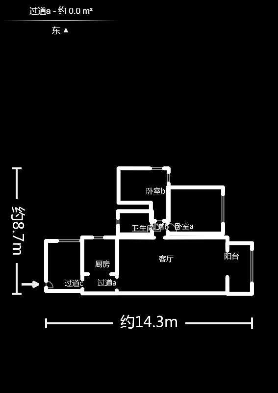 五矿格澜郡  3室2厅1卫   66.00万户型图