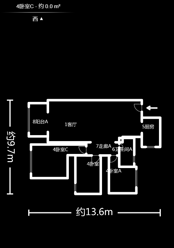 紫晶城  3室2厅1卫    65.8万户型图