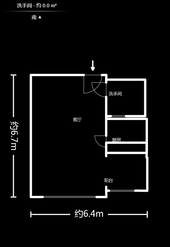 香颂国际  1室1厅1卫   34.00万户型图