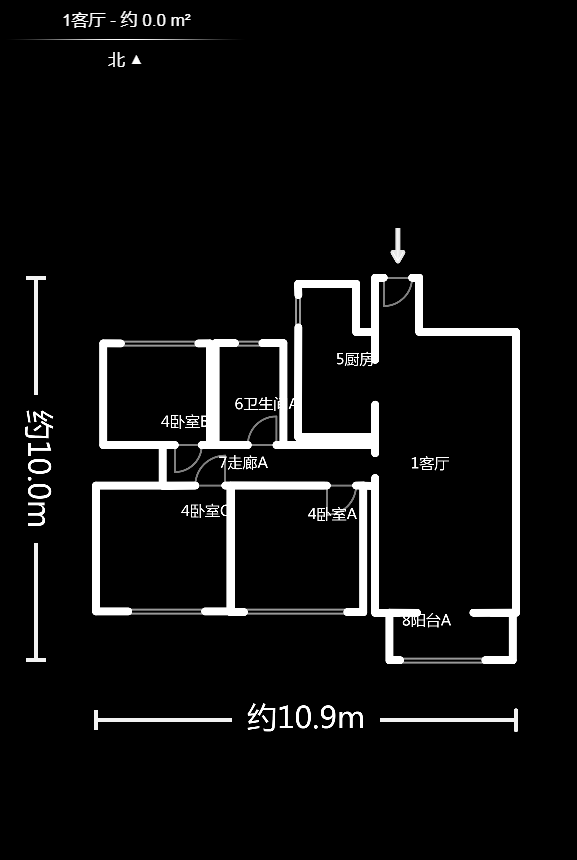 五矿沁园金城（春和景园）  3室2厅1卫   106.00万户型图
