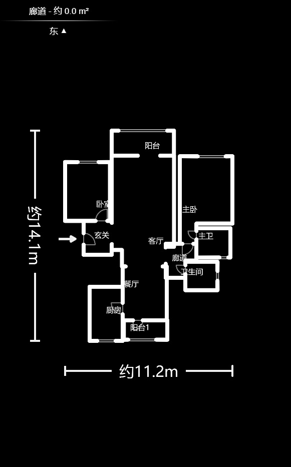 含浦家苑  3室2厅2卫    95.0万户型图