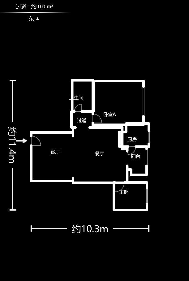 金谷大廈（桐梓坡西路）  2室2廳1衛(wèi)    108.0萬戶型圖
