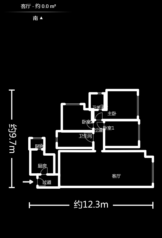 北辰三角洲E3区  3室2厅2卫    225.0万户型图