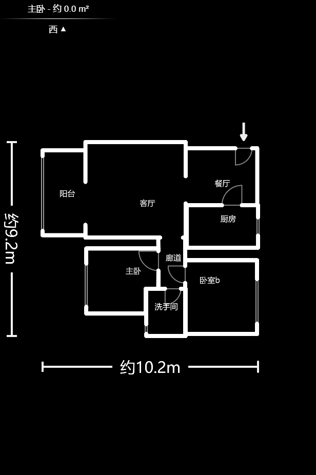 华侨假日中心（晟华苑）  2室1厅1卫    2600.0元/月室内图1