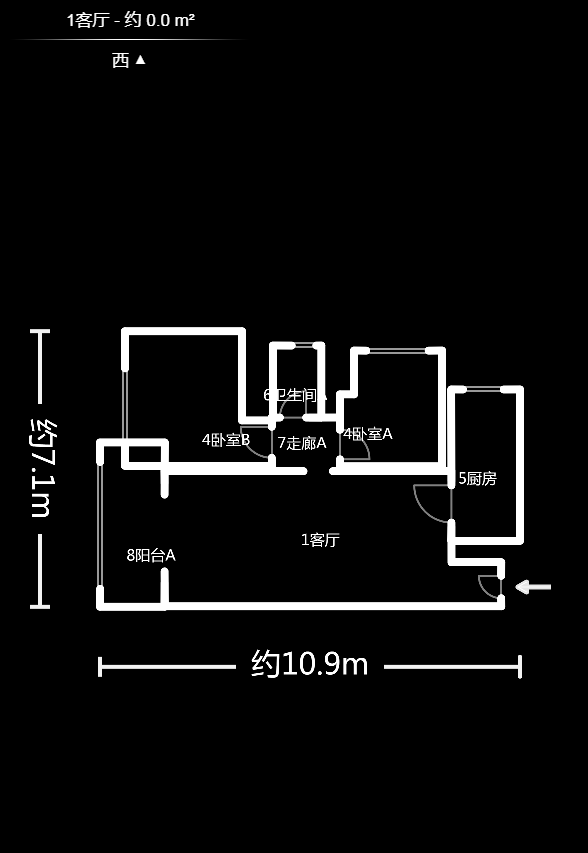 旺德府恺悦国际  2室2厅1卫   76.00万户型图