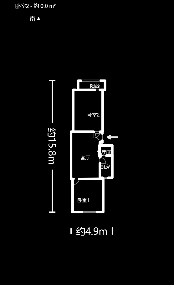 湖南省机械研究所肖家坡宿舍  2室1厅1卫   48.20万户型图