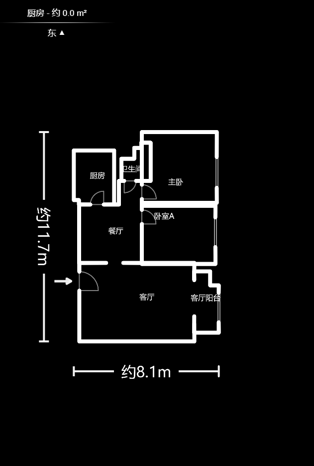 龙王港社区  2室2厅1卫   80.00万户型图