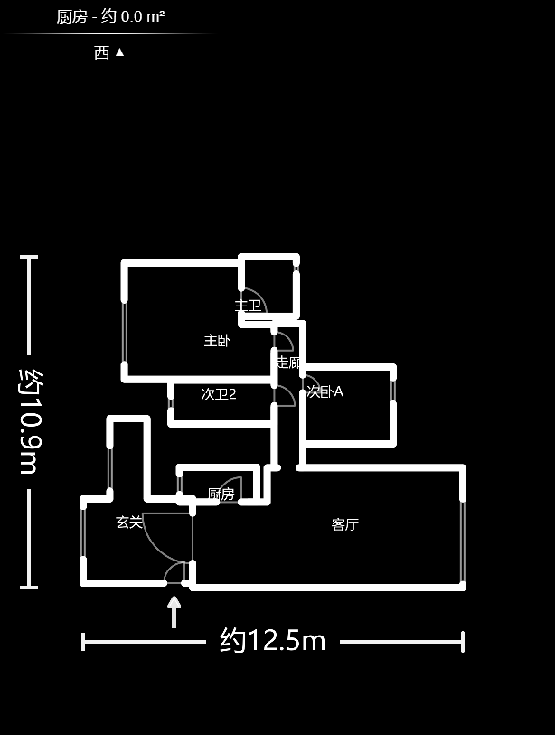 幸福洋房  3室2厅2卫    88.0万户型图