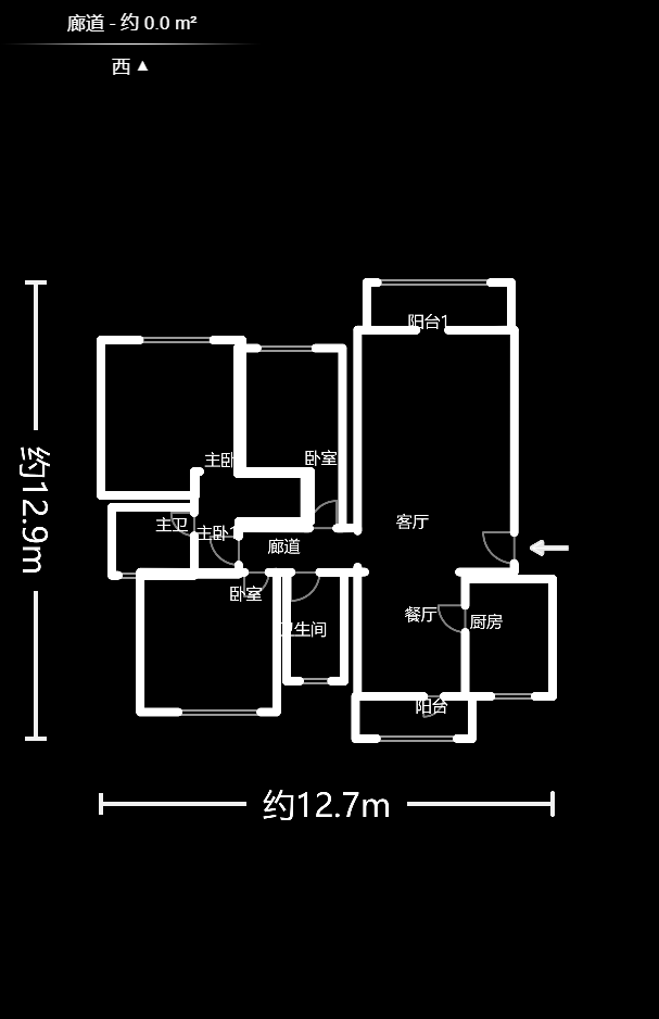 枫华府第  3室2厅2卫    82.68万户型图