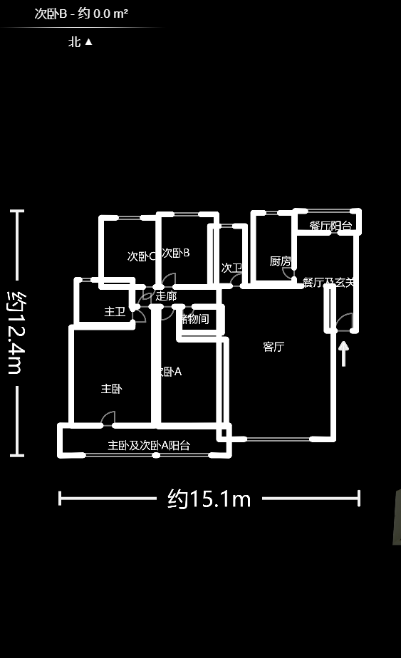 柠檬丽都  4室2厅2卫   140.00万户型图