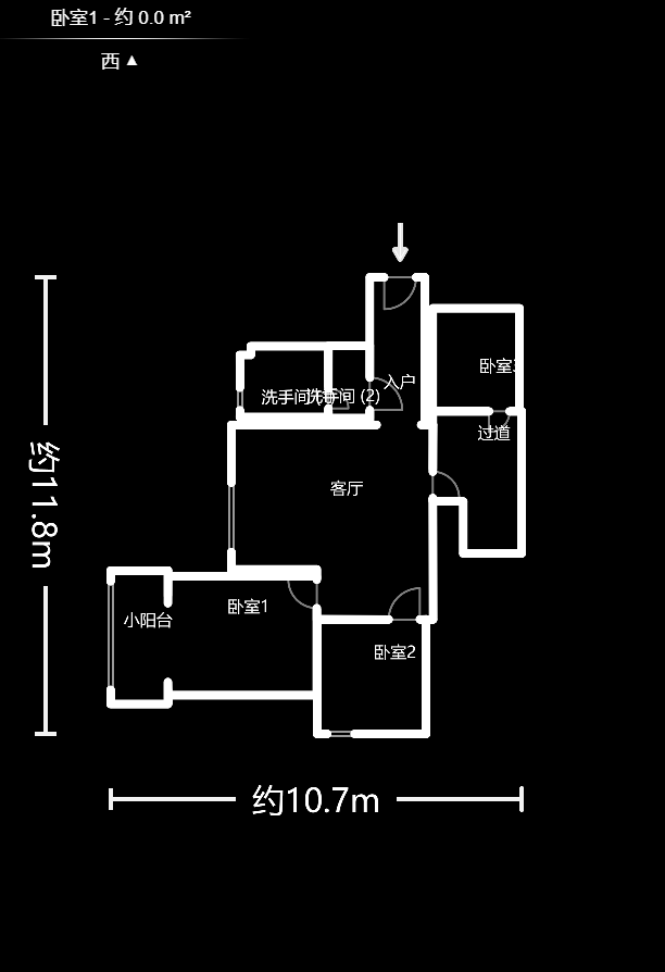 鸿基橄榄君庭  3室2厅1卫    90.0万户型图