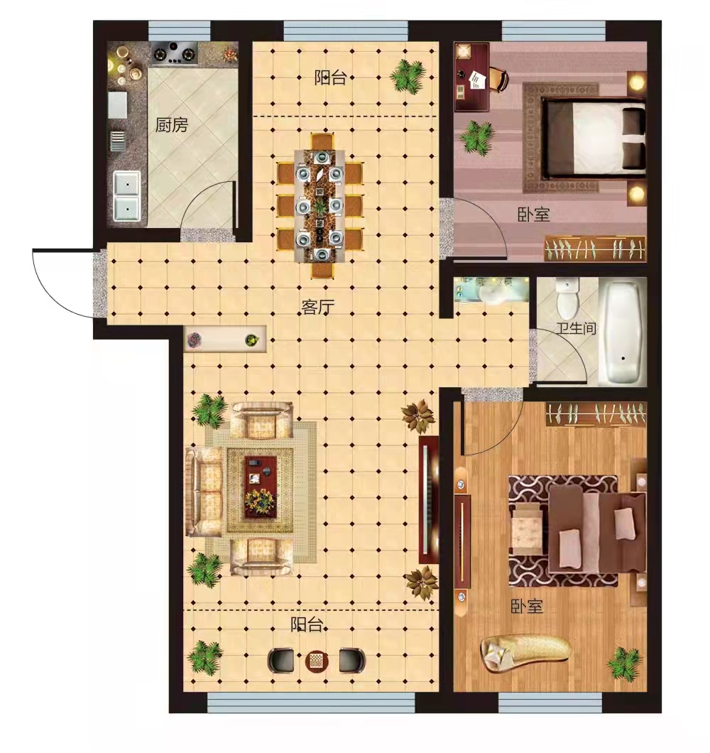 自来水公司家属楼(春檀路) 2室1厅1卫 69.0万 自来水公司家属楼(春檀路) 2室1厅1卫 69.0万户型图