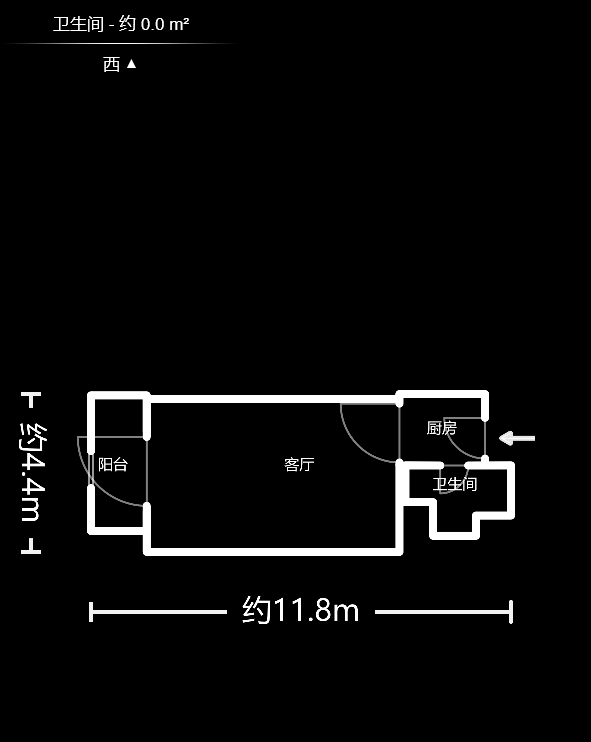 建发汇金国际  1室1厅1卫   41.00万户型图
