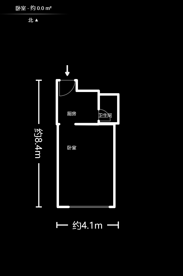 枫华府第  1室1厅1卫   22.80万户型图